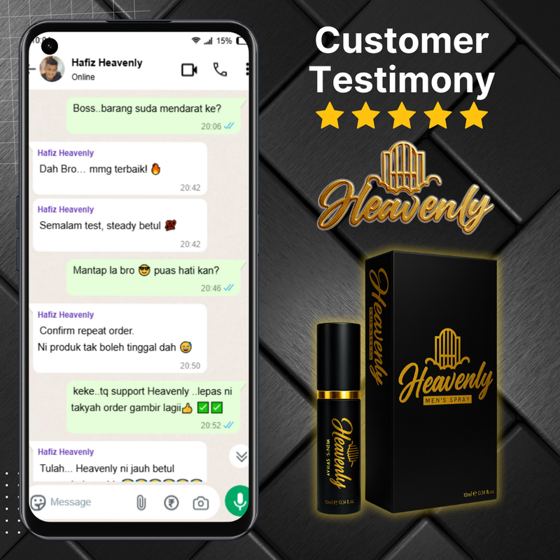 testimoni review heavenly spray tahan lama 1