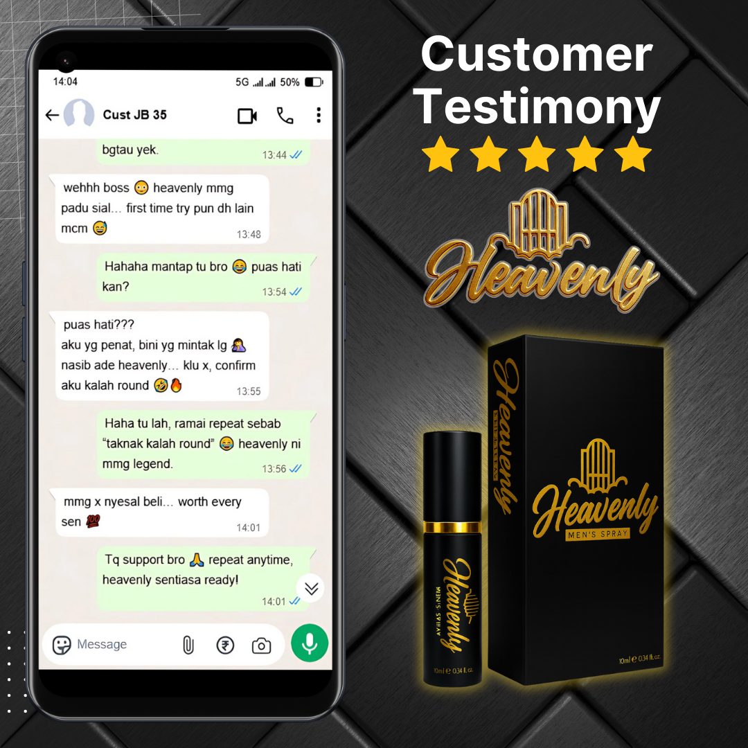 testimoni heavenly spray tahan lama 